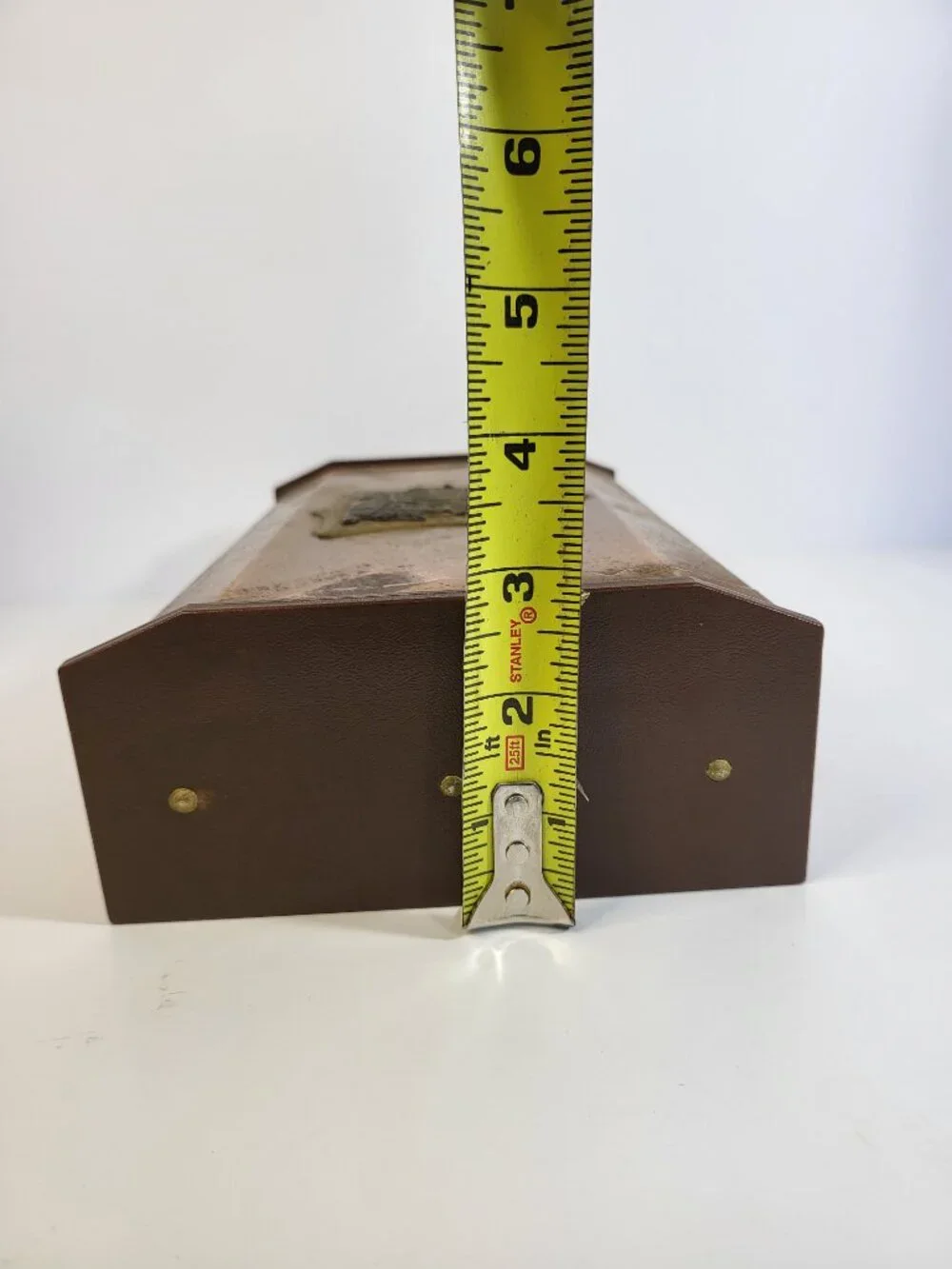 Vintage MCM Copper Clad Wood Valet Box